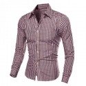 Camisa Casual Quadriculada Masculina Manga Longa