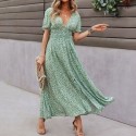 Floral Printed Long Dress Spring Fashion