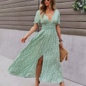 Floral Printed Long Dress Spring Fashion