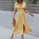 Floral Printed Long Dress Spring Fashion