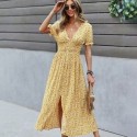 Floral Printed Long Dress Spring Fashion