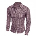 Camisa Casual Quadriculada Masculina Manga Longa