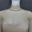 Luxury Dress Fashion Metallic Long Sleeve Transparent