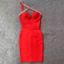 Womens Dress Elegant Red Luxury Sexy Party Evening Social