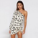 Kitty Print Dress One Shoulder Only Vaga Pinch