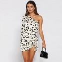 Kitty Print Dress One Shoulder Only Vaga Pinch