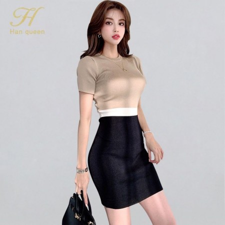 Womens Dress Two Colors Social Style Office Work