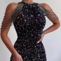 Vestido de Luxo Elegante de Festa Mulheres da Alta Sociedade