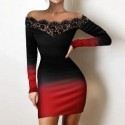 Elegant Round Collar Dress Glittering Party Style