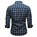 Camisa Degrade Manchas Slim Casual Masculina Social Rosa e Azul