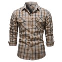 Camisa Degrade Manchas Slim Casual Masculina Social Rosa e Azul