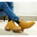 Bota Unisex Casual Moda Couro Cano Alto Estilosa Confortável Barata