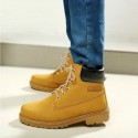 Bota Unisex Casual Moda Couro Cano Alto Estilosa Confortável Barata