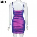 Kliou Reflective Fluorescent Ultraviolet Dress