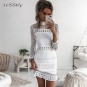 Vestido de Verão Tricotado Branco Réveillon Tropical