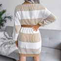 Womens Casual Striped Sweater Dress