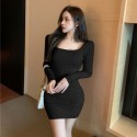 Embossed Thick Mesh Winter Dress Casual