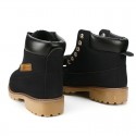 Bota Unisex Casual Moda Jovem Cano Longo em Borracha e Couro Macio