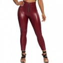 Womens PU Leather Leggings Pants High waistband