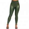 Womens PU Leather Leggings Pants High waistband