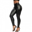Fitness Pockets PU Leggings High Waist Yoga Pants Sexy Curvy Elastic Leggins 2021 Fashion Stretch Thickened Leather Pants