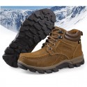 Male Climber Boot Leather sole and rubber lining Plush