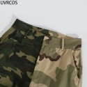uvrcos women pants new camouflage pants with high waist pockets and hipster safari style button