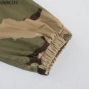 uvrcos women pants new camouflage pants with high waist pockets and hipster safari style button