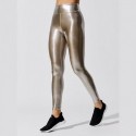 Calça Legging Fitness Metálica Brilhante Feminina Esporte Academia