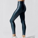 Calça Legging Fitness Metálica Brilhante Feminina Esporte Academia