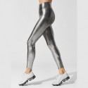 Womens Metallic Glow Yoga Pants Elastic Waist Sexy Shiny Sportswear High Waist Fitness Leggings Gym Sportswear Y2K