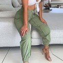 Plain womens cargo pants, order womens pants new fashion long pants with zipper