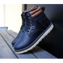 Bota Masculina Casual Fashion Estilo Tênis em Couro Confortavel