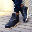 Bota Masculina Casual Fashion Estilo Tênis em Couro Confortavel