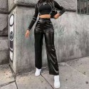 Calça Preta Boca de Sino Feminina StreetWear