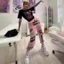 Pink StreetWear Womens Jogger Pants