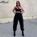 Fqlwl womens high waisted harem pants black and white jogger pants womens streetwear for winter