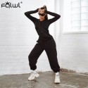 Fqlwl womens high waisted harem pants black and white jogger pants womens streetwear for winter