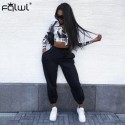 Fqlwl womens high waisted harem pants black and white jogger pants womens streetwear for winter