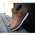 Bota Masculina Casual Fashion Estilo Tênis em Couro Confortavel