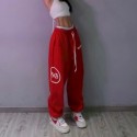 Womens Casual Sport Pants Hip-Hop Loose Jazz High Waist Full Pants 2021 Summer New