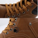 Bota Masculina Casual Fashion Estilo Tênis em Couro Confortavel