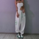 Womens Casual Sport Pants Hip-Hop Loose Jazz High Waist Full Pants 2021 Summer New