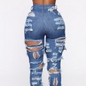 Womens Blue Jeans Jeans Style Worn with Tears