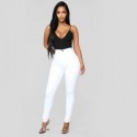Womens Basic Colored Skinny Jeans Simple
