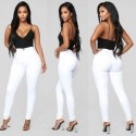 Womens Basic Colored Skinny Jeans Simple