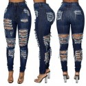 Calça Jeans Retro Rasgadinho Azul Escuro