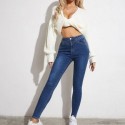 Calça Jeans Básica Skinny Casual sem Detalhes