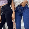 Calça Jeans Claro Cintura Alta Feminina Casual