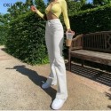 Fashion Streetwear Elastic Womens Jeans Y2K Burnt Slim High Waist Mom Jeans Wash Soft Casual Autumn Long Clothes Pants New